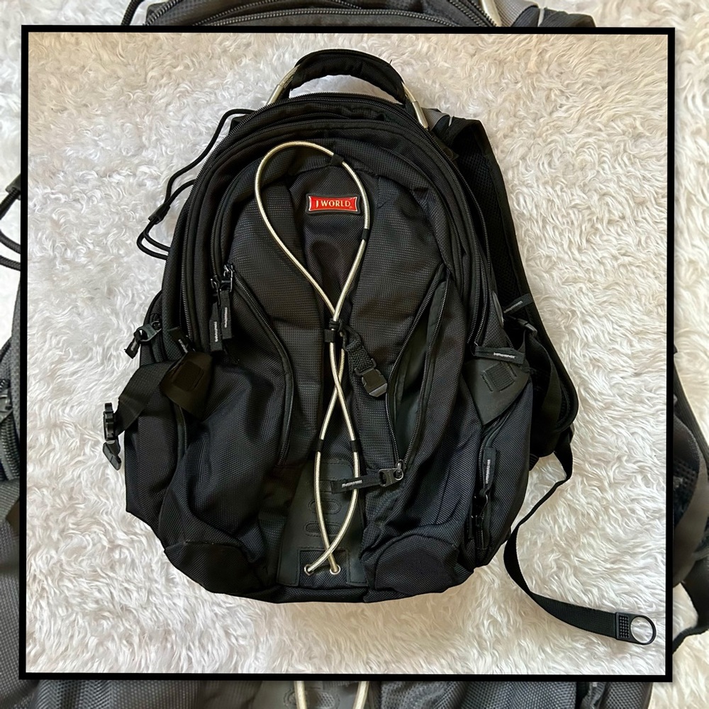 J World Black Mulitpocket Security Backpack - image 1